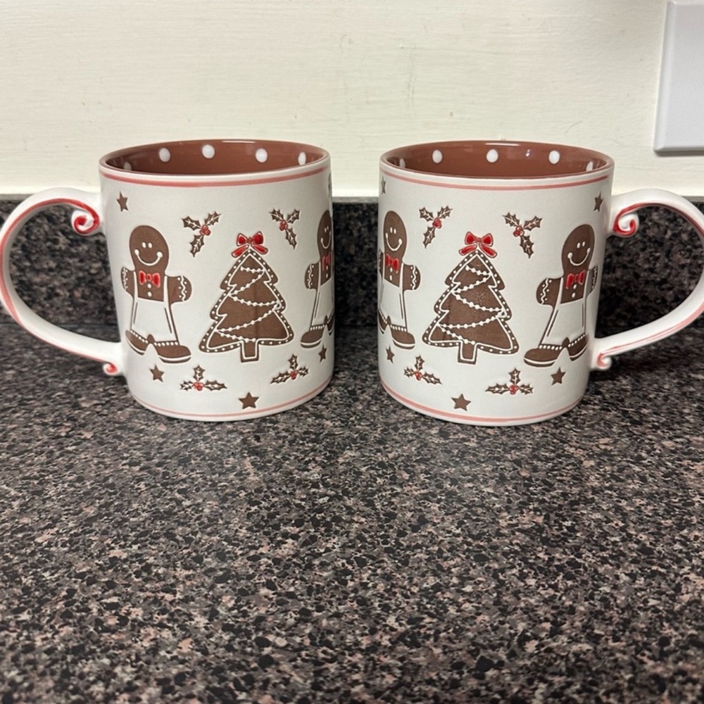 Eli + Ana Gingerbread Man Christmas Mug Set 2